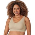 thumbnail image 1 of Bali Womens One Smooth All Around Smoothing Bralette, M, Almond Rib, 1 of 3