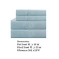 thumbnail image 3 of Benzara BM202118 Lanester Polyester Twin Size Sheet Set, Aqua Blue - 3 Piece, 3 of 3