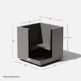thumbnail image 3 of Veradek Block Series Jardinière Cubique Moyenne en Plastique - Gris, 3 of 12