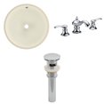 thumbnail image 1 of American Imaginations 16-in. W Round Bathroom Undermount Sink Set In Biscuit - Chrome Hardware - Overflow Drain Incl. AI-27035, 1 of 9