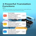 thumbnail image 2 of CUITING Real Time Language Translator Earbuds  Bluetooth 5.3 Denoise Translator Earphones Support 144 Languages with APP in Transparent Case for Smart Phone  White, 2 of 8