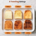 thumbnail image 4 of LINKChef 2-Slice Toaster – Touch Screen Control, Extra-Wide 1.5" Slots, Stainless Steel | Smart Toaster with Timer, Defrost & Reheat Functions, 4 of 11