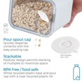 thumbnail image 2 of iDesign Recycled Plastic Large Dry Goods Kitchen Canister with Airtight Lid – 3200mL, White, 2 of 8