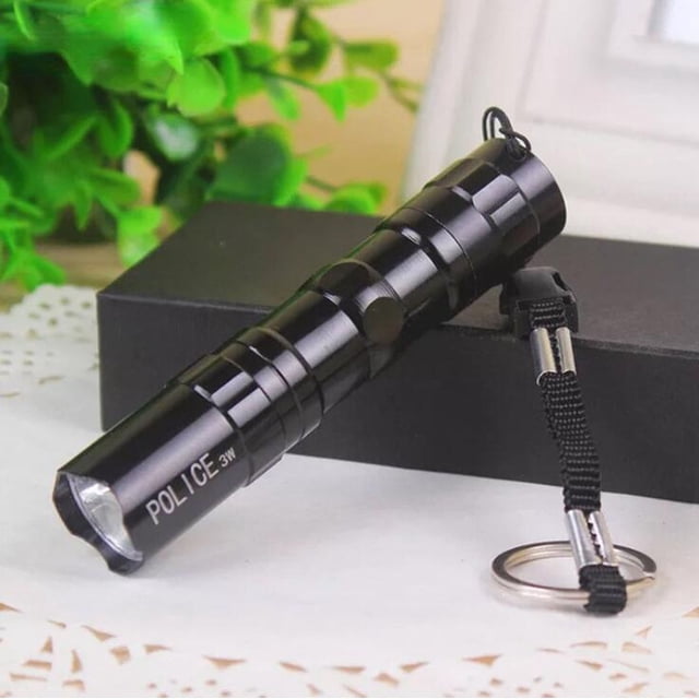Meitianfacai Household Waterproof Lighting LED Small Flashlight Night White Light Strong Travel Portable Flashlight Wholesale, Black