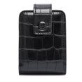 thumbnail image 1 of DEBGFS PU Lipstick Case with Mirror Mini Makeup Cosmetic Pouch Buckle Closure,black, 1 of 9
