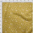 thumbnail image 4 of oneOone Cotton Poplin Gamboge Yellow Fabric Asian Floral Block Sewing Craft Projects Fabric Prints by Yard 42 Inch Wide, 4 of 4
