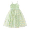 thumbnail image 1 of WEAIXIMIUNG Robes pour Filles Taille 6-7 Jupe pour Filles Enfants Été Mode Petit Imprimé Robe Bouffante Robe de Plage pour Enfants, 1 of 4