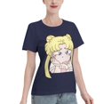 thumbnail image 2 of T-Shirt Basique à Manches Courtes pour Femmes Sailor Moon Édition Q Tsukiha, 2 of 6