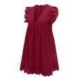 thumbnail image 4 of Ketyyh-chn99 Robes de Printemps pour Femmes Grande Taille Robe Mini Robe de Fête Manches Longues Robe Longue Confortable Vin,TG, 4 of 4