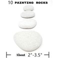 thumbnail image 2 of LAICAIW White Rocks for Painting,10 Big Rocks, 2-3.5 Inch Flat Smooth Stones Craft Rocks for Rock Painting, Kindness Stones, Painting Favors, 2 of 5