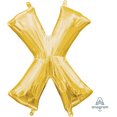 thumbnail image 1 of Anagram International Party-Eh! Gold Letter X Balloon, 1 of 1