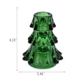 thumbnail image 2 of Holiday Time Christmas Green Glass Tree Candle Holder, 4.33", Indoor, 2 of 5