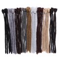 thumbnail image 1 of 3 Packs Handmade Dreadlocks Extensions Men‘s Dreadlocks Fashion Reggae Hair Hip-Hop Style Synthetic Dreadlocks Hair For Men  Dark black 12”-75g, 1 of 6