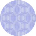 thumbnail image 1 of Ahgly Company Tapis de Zone Rond d'Intérieur Lavable à la Machine, Transitionnel, Bleu Céleste, 7 Pieds Rond, 1 of 7