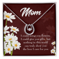 thumbnail image 2 of To Mom Nothing in World Lucky Horseshoe Necklace Message Card 14k w CZ Crystals, 2 of 7