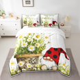 thumbnail image 2 of YST Ladybug Gnome Comforter Set Queen 7 Piece,Spring Daisy Flower Bed In A Bag With Fitted Sheet,Flat Sheet For Kids,Cute Ladybird Dwarf Bedding Set With Pillow Cases And Covers, 2 of 5