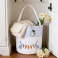 thumbnail image 4 of Easter Storage Basket Children's Party Embroidered Bunny Egg Tote Basket, 4 of 6