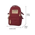 thumbnail image 2 of RKSTN A Rucksacks Backpack Student School Bag Wine Red Home Storage, 2 of 3