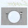 thumbnail image 1 of Unique Bargains Heat Resistant Non-skid Removable PVC Table Mats Woven Placemats Gray 6pcs, 1 of 1