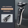 thumbnail image 3 of Electric Shaver Multi-Functional Rechargeable Shaving-Razor Washable Floating Three-Blade Beard-Razor, 3 of 8