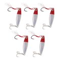 thumbnail image 4 of Jig Fishing Lures, 5Pcs Vib Fishing Lure  For Bank For Lake Red Head Silver Body, 4 of 8