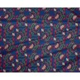 thumbnail image 4 of oneOone Polyester Lycra Fabric Leaves & Floral Block Printed Fabric 1 Yard 56 Inch Wide, 4 of 4