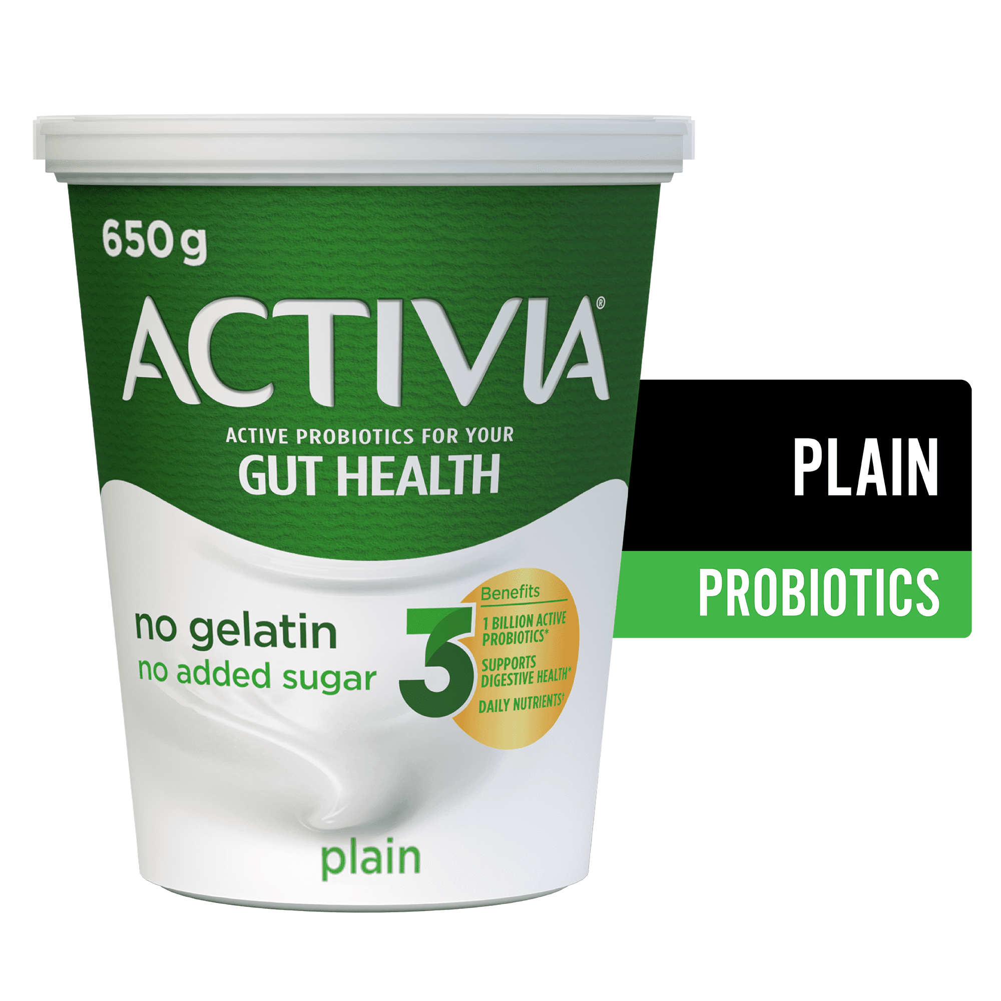 Activia Probiotic Yogurt, Plain 650 G