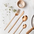 thumbnail image 1 of TopLLC Stainless Steel Knife And Fork 24 Piece Tableware Set Gift Box Titanium Gold Plated Western Spoon Cutlery Kits, 1 of 7