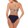 thumbnail image 3 of Charmo Womens Bikini Swimsuit Set Halter High Neck Cross Back Bathing Suit, 3 of 5