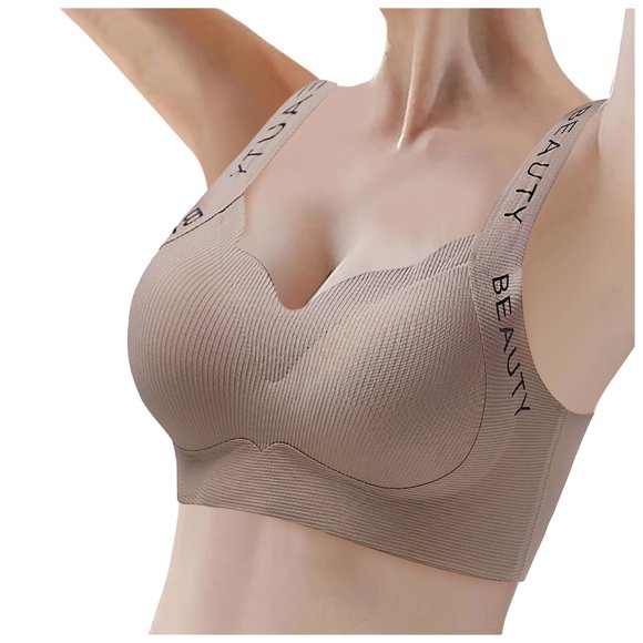 FhsagQ Bra Women's Bras See Through Lace Chemise Sleepwear Women Seamless Plus Size Bra Full Cup Push up Bra with No Underwire Retraction and Sag Bra Cover Women's Bras Plus Size Khaki XL