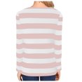 thumbnail image 3 of Blouses pour Femmes Chemise Décontractée à Rayures Imprimées pour Femmes T-Shirt à Manches Longues à Col Rond T-Shirts pour Femmes, 3 of 4