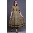 thumbnail image 2 of Bimba Kurtis Indiennes à Blocs Imprimés Bruns pour Femmes, Kurti Anarkali Ligne A Imprimée, Robe Ethnique Décontractée - X-Grand, 2 of 5
