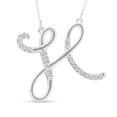 thumbnail image 1 of Diamond "H" Initial Pendant 18" Necklace 14K White Gold, 1 of 2
