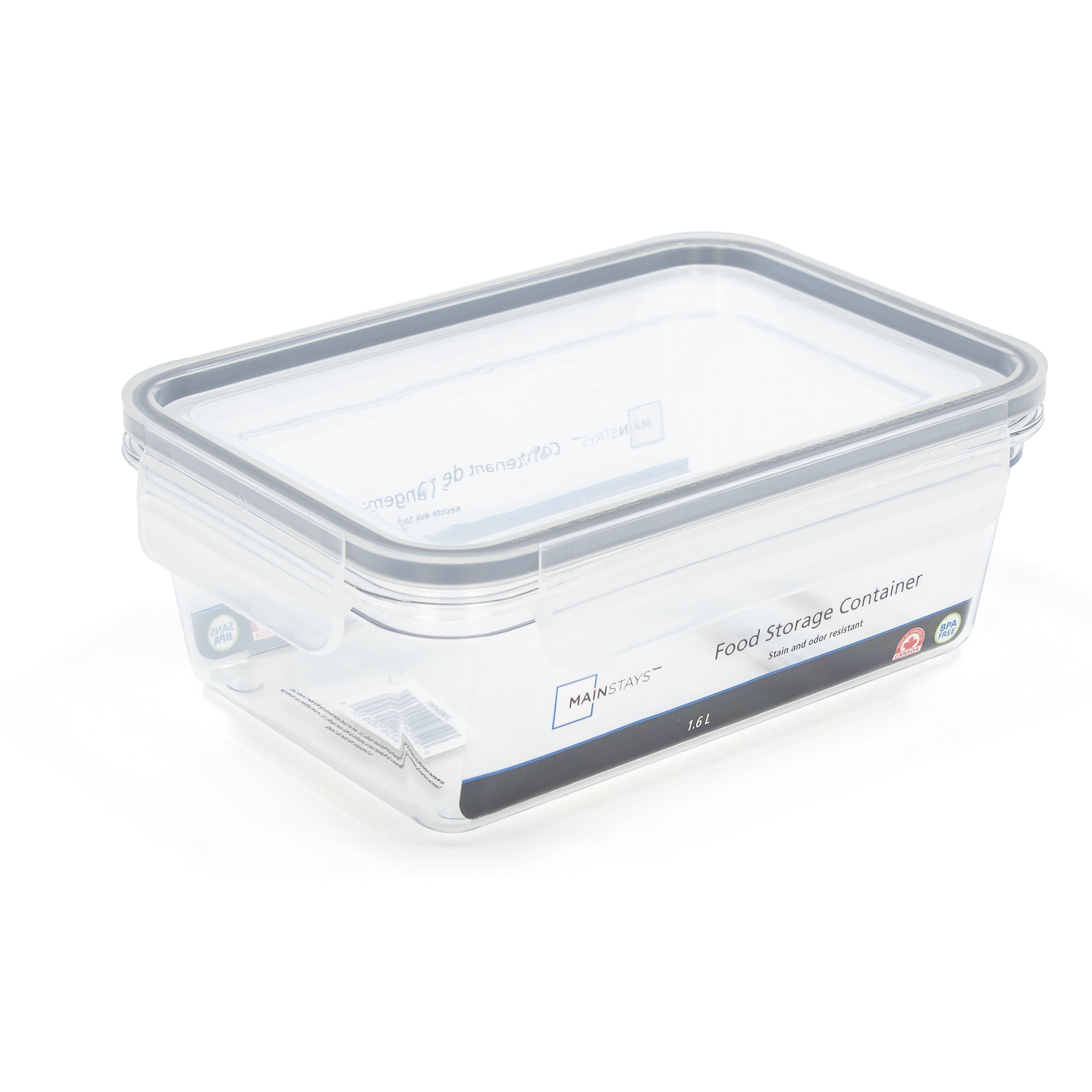 Mainstays 1.6L Rectangular Tritan Food Storage Container
