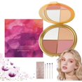 thumbnail image 1 of Glowjiu Glow Gallery Highlighting Eye & Cheek Palette, Glowjiu Palette, Cheek Palette - Eyeshadow and Highlighter Makeup, 4-In-1 Highlight Shades Makeup for Blush with Brushes (1 PC), 1 of 7