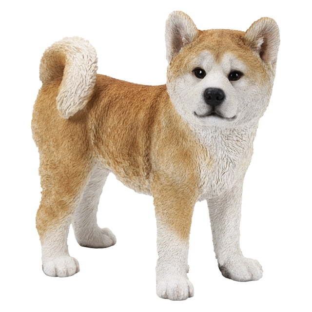 Statue d'Animal de Jardin Akita Chien Debout