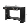 thumbnail image 2 of Farmhouse Console Table for Entryway Console Table with Storage and Drawers Narrow Modern Wood Sofa Table for Living Room, Hallway,Black, 2 of 9