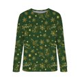 thumbnail image 4 of Costumes de Noël en Solde Mode Femmes Imprimé Manches Confortable Respirant Sweat-Shirt Col Rond Grande Taille pour Femmes, 4 of 5
