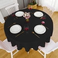 thumbnail image 4 of Aufmer 4 Pcs 60in Round Tablecloth, Durable Polyester Fabric, Wrinkle-Resistant for Home Restaurants Pubs, 9 Color Options(Black), 4 of 6