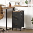 thumbnail image 3 of Cherish File Cabinet with 4 Drawers 26''H Rolling Filing Cabinet Fits Letter Size or A4 Fabric Vertical File Cabinet on Wheels, Vertical Office File Storage, 3 of 8