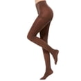 thumbnail image 1 of HBFAGFB Collants pour Femmes Semi-Opaques à Lignes Brossées Leggings Polyvalents Bas Café, 1 of 7