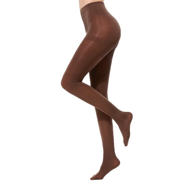 HBFAGFB Collants pour Femmes Semi-Opaques à Lignes Brossées Leggings Polyvalents Bas Café