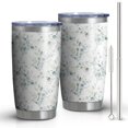 thumbnail image 1 of 20oz Tumbler with Lid and Straw Stainless Fresh Leaf Steel Vacuum Insulated Water Coffee Tumbler Cup, Double Wall Vacuum Insulated Travel Mug Reusable Tumblers for Ice Drinks, Hot Beverage, 1 of 6
