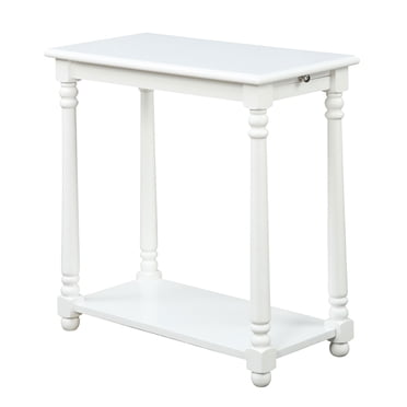 Convenience Concepts French Country Regent Wooden Sofa End Table, White