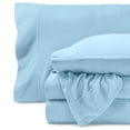 thumbnail image 1 of Bare Home Cozy Fleece Sheet Set - Extra Plush Polar Fleece - Deep Pocket - Queen, Light Blue, 1 of 8
