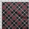 thumbnail image 3 of oneOone Georgette Viscose Fabric Tartan Check Print Sewing Fabric BTY 42 Inch Wide, 3 of 4