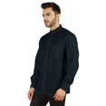 thumbnail image 4 of Bestman Solid Button-Down Shirt For Mens Chinese Collar Front Placket Formal Shirts, 4 of 7