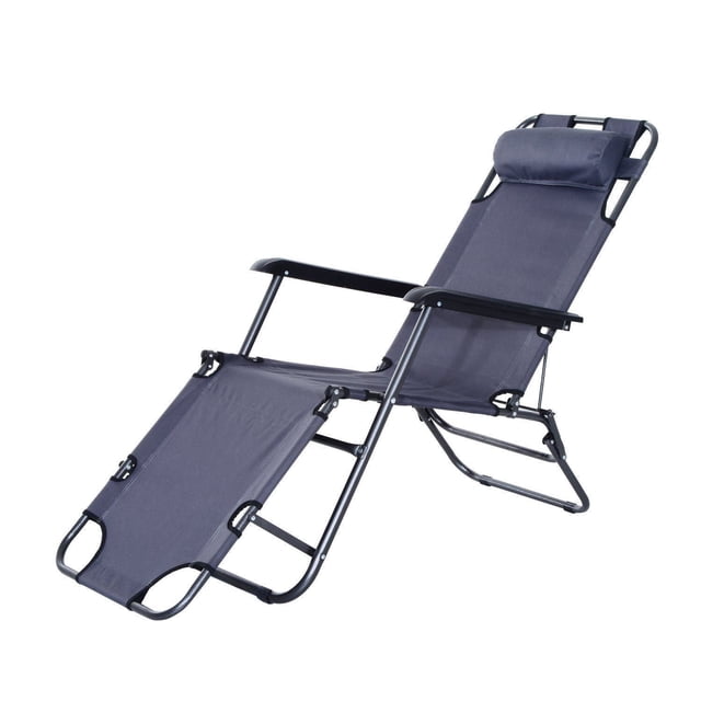 Outsunny Chaise longue pliante