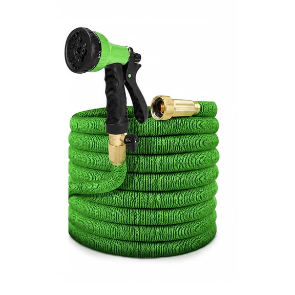 Toytexx 50 ft Expandable Garden Hose with Adjustable Spray Nozzle, Flexible Lightweight Water Hose with Brass-Style Connectors for Lawn, Garden, Patio, Car Washing and Outdoor Cleaning