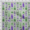 thumbnail image 4 of oneOone Georgette Viscose Medium Purple Fabric Sea Lighthouse Craft Projects Decor Fabric Printed By The Yard 42 Inch Wide, 4 of 5